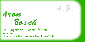 aron bosch business card